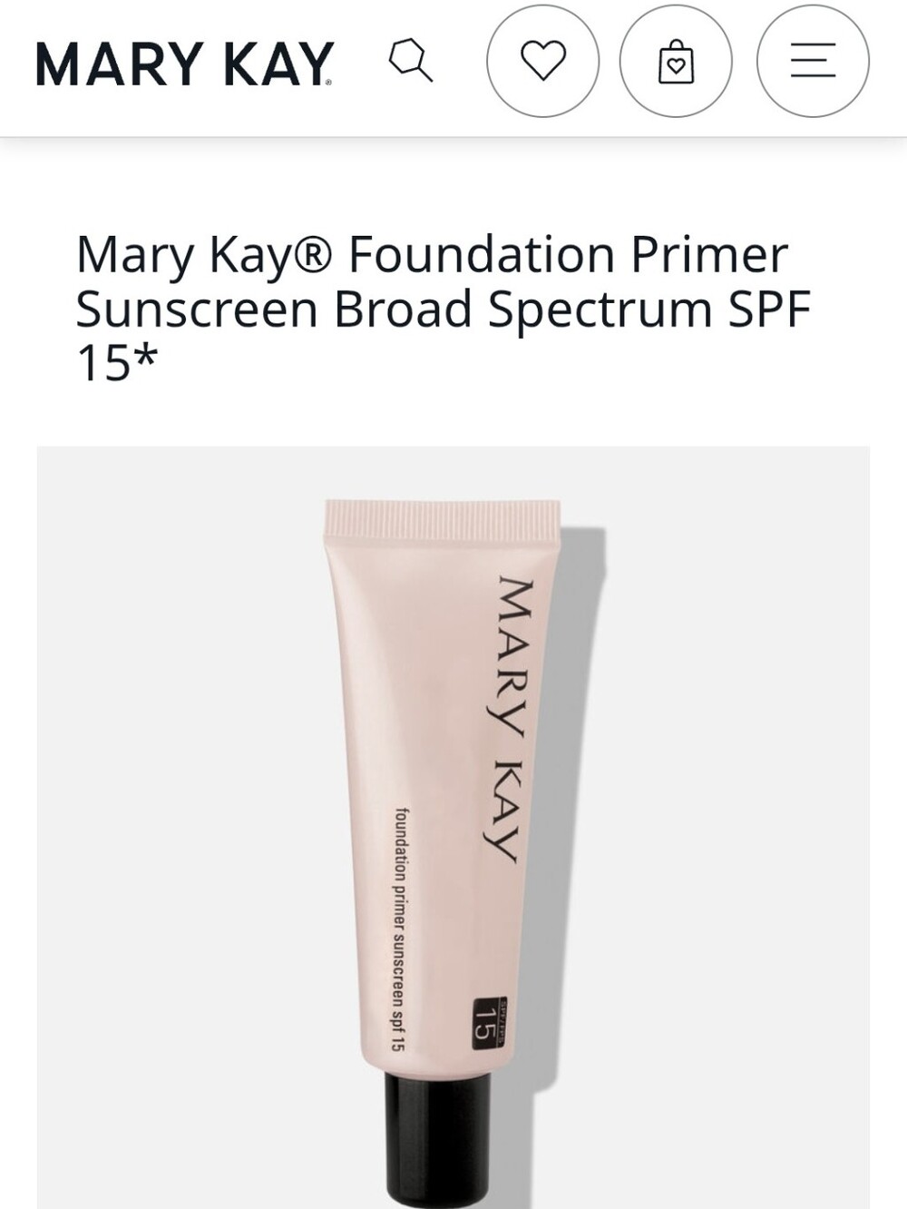 Mary Kay 🖤 Foundation Primer SPF 15
